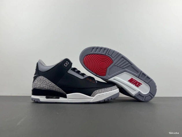 Cheap TB 3 Black Jordan Cement Air DN3707-010 0630